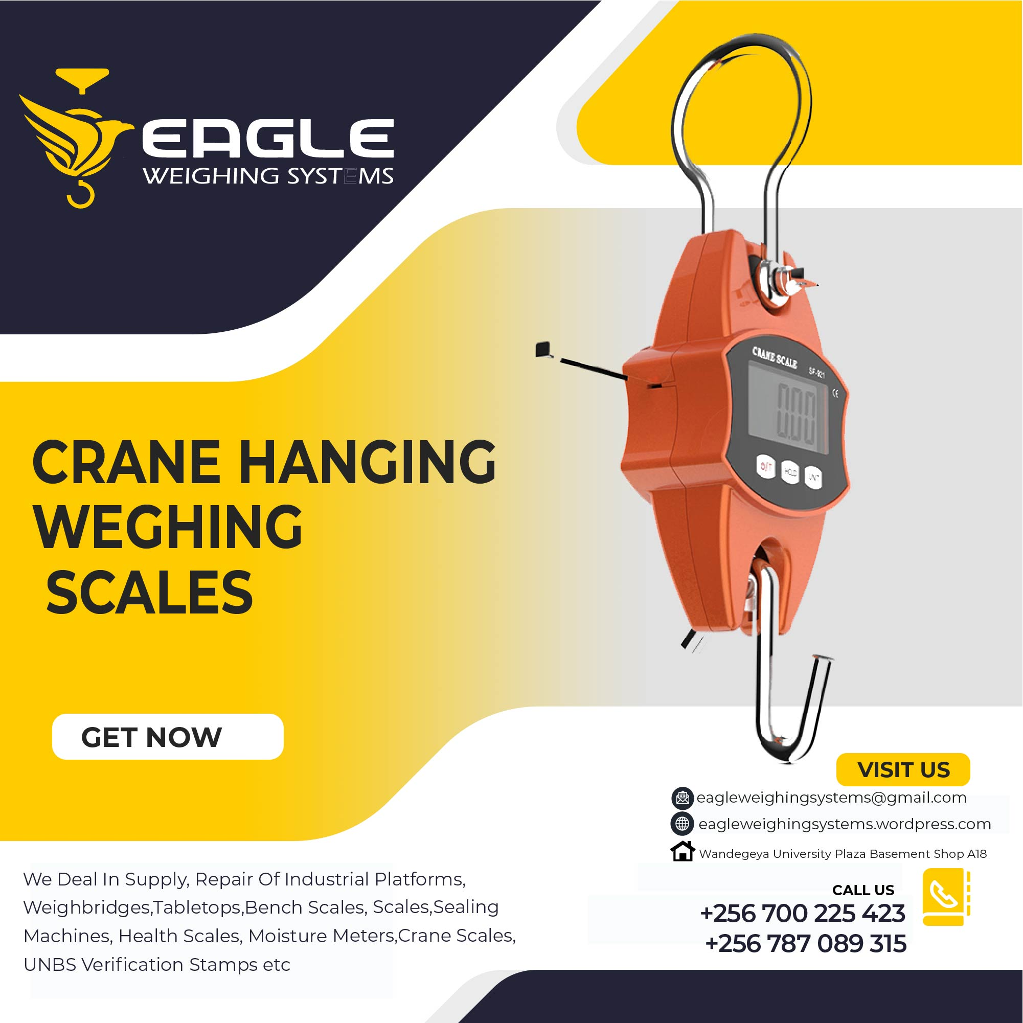 Hanging Crane scales 200kg for sale in Uganda'