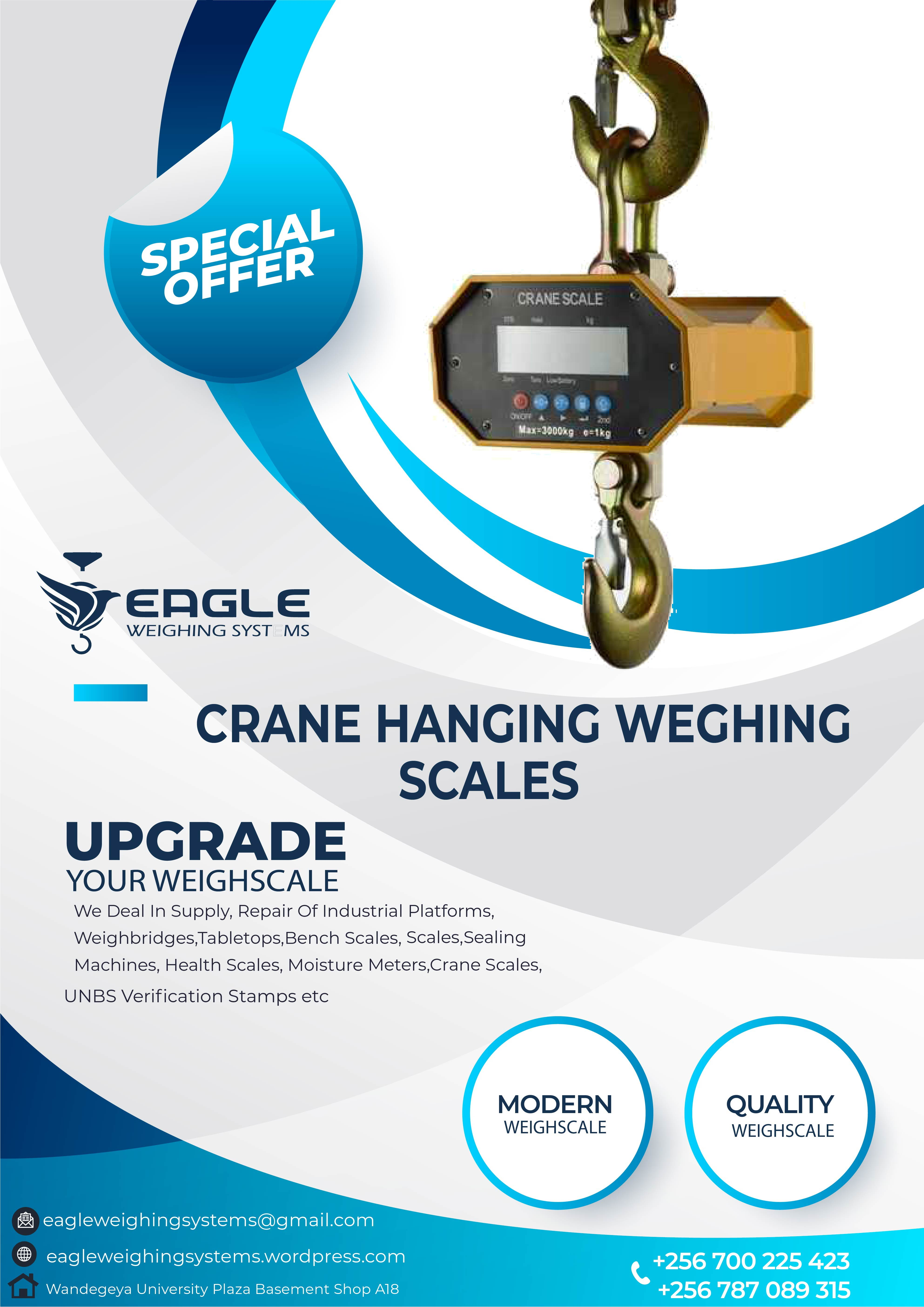 Digital crane hanging scales for Home and Farm use in Ugand'