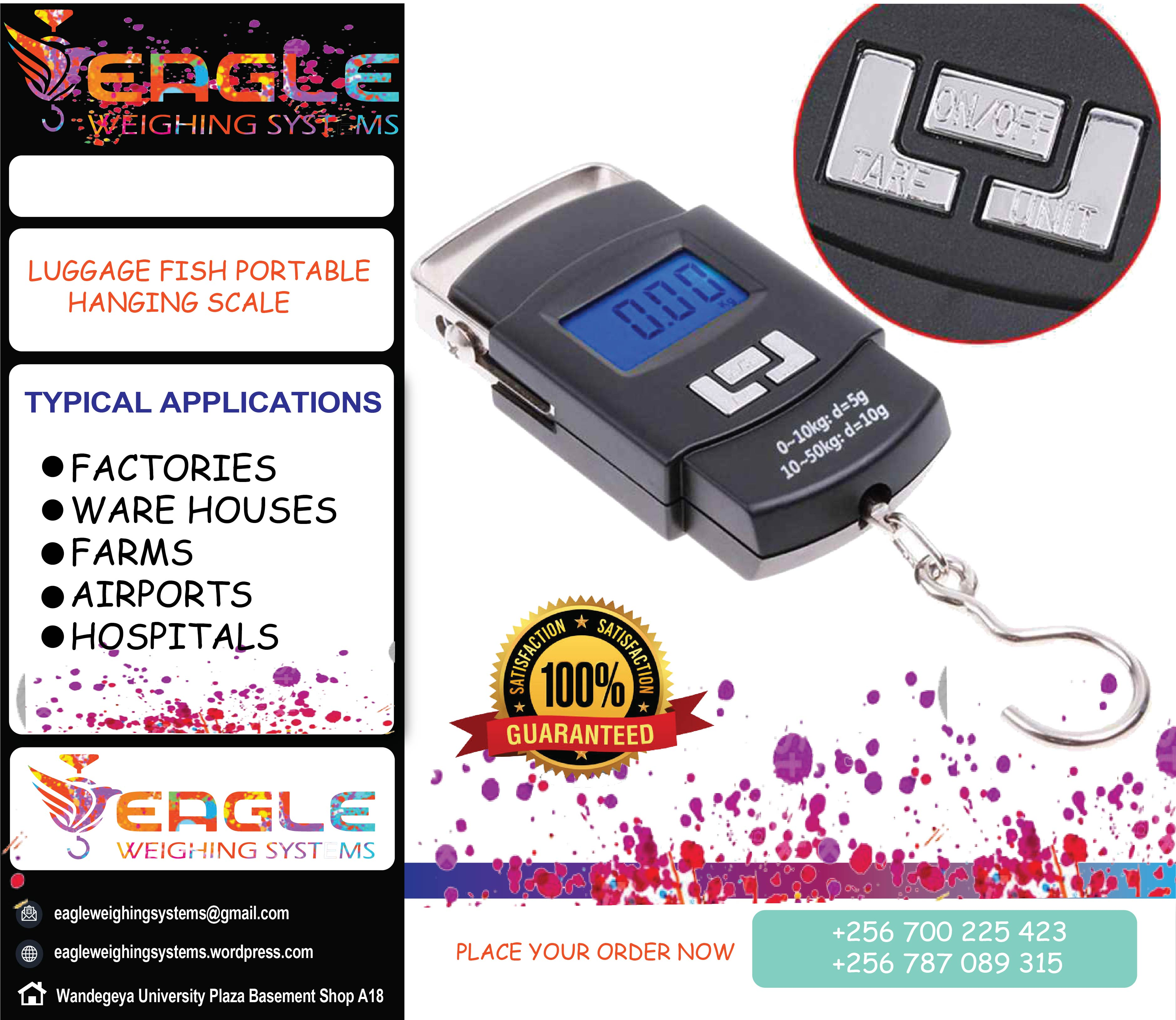 Mini electronic hanging luggage scale in Uganda'