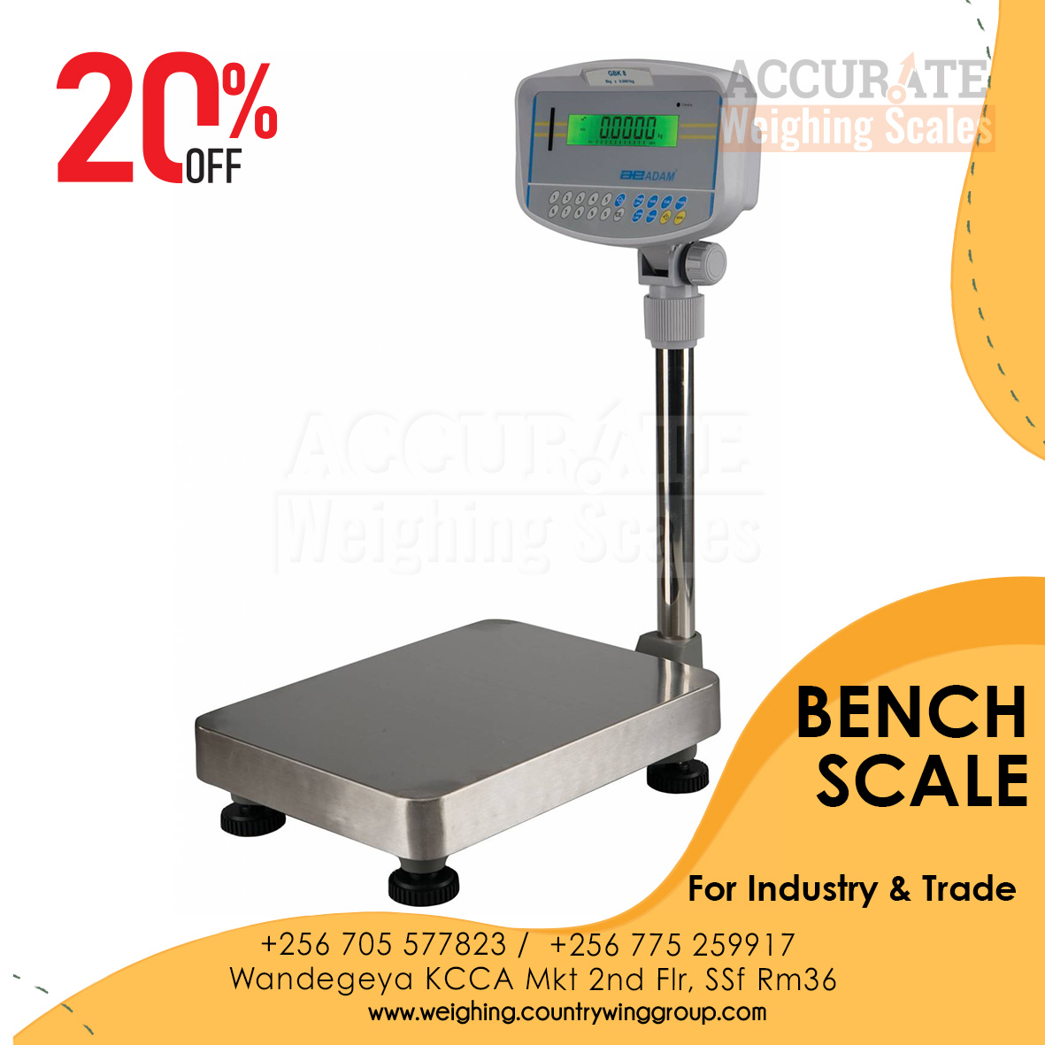 Electronic Bench weighing scales supplier in Uganda'