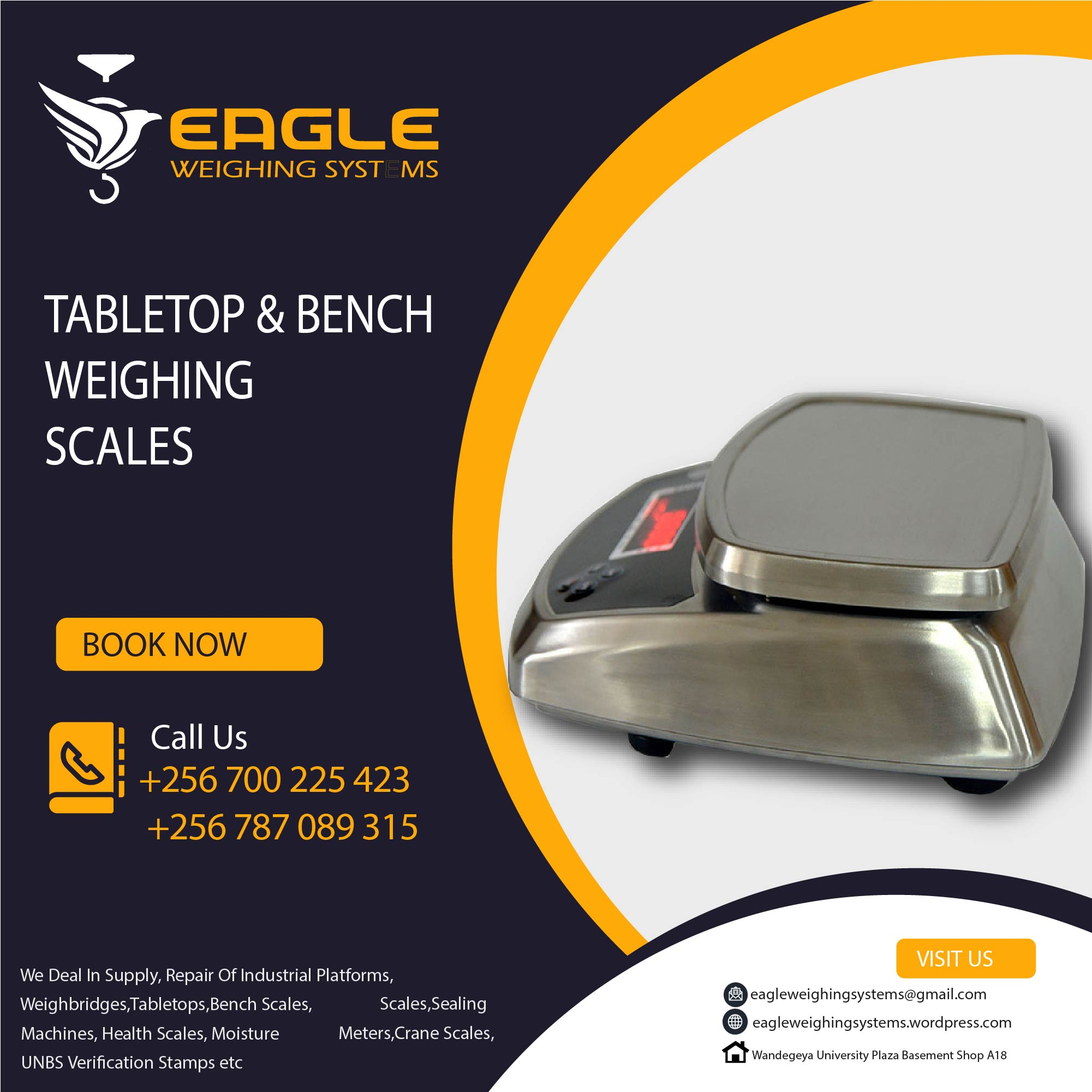 Portable table top electronic waterproof weighing scales Ka'