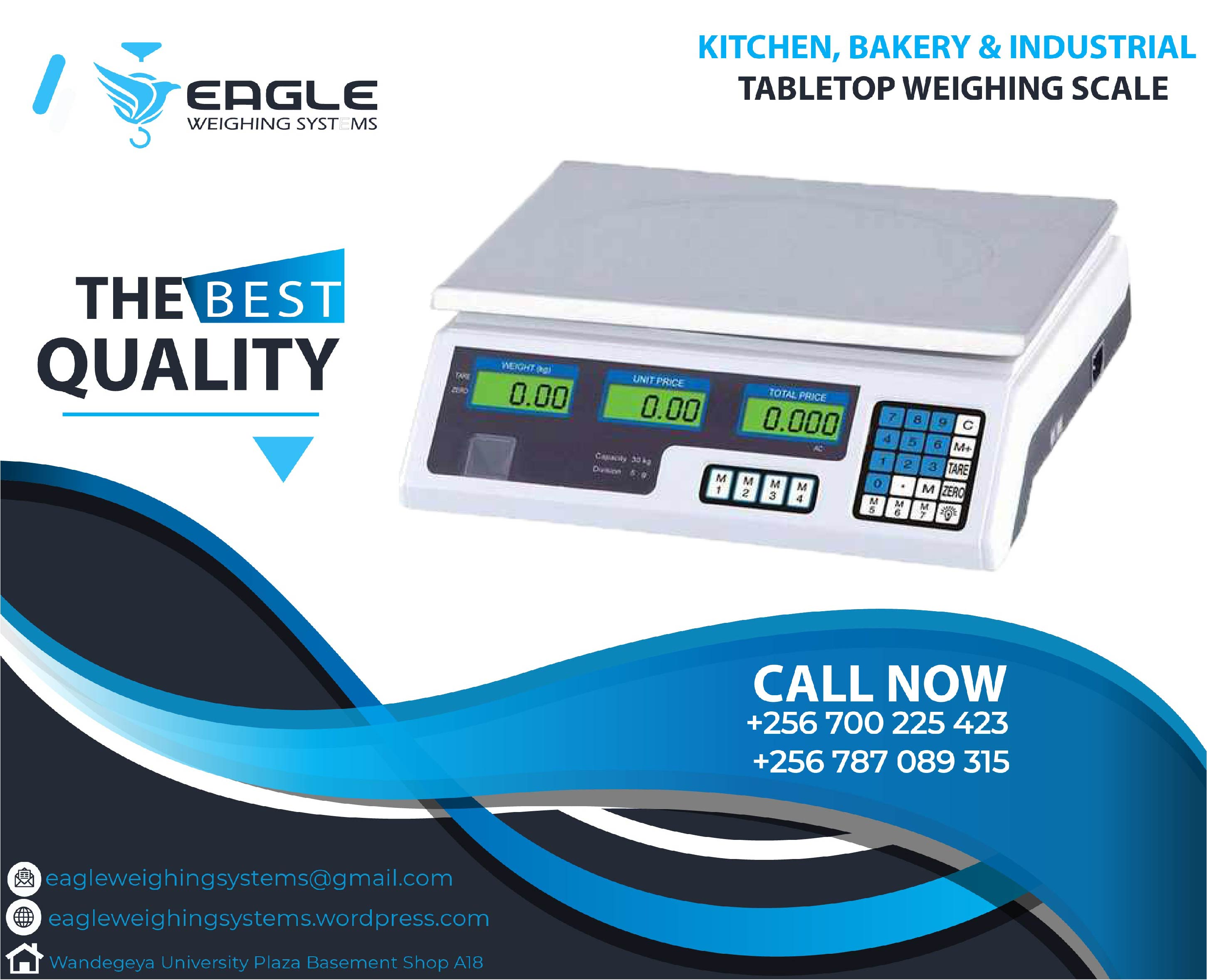 Stainless Steel Electronic Table Top weighing scales in Kamp'