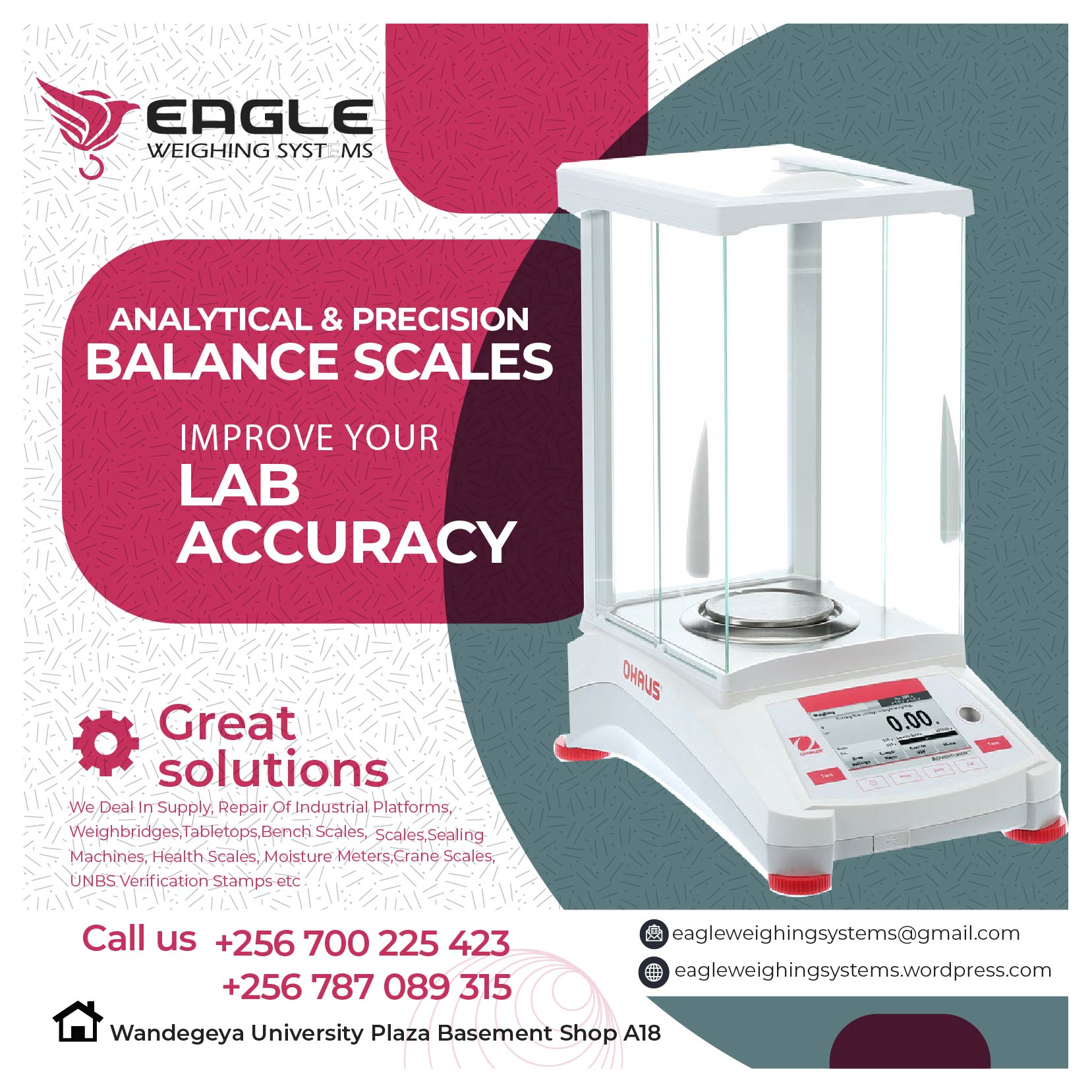 Digital Laboratory analytical Weighing Electronic Scales Uga'