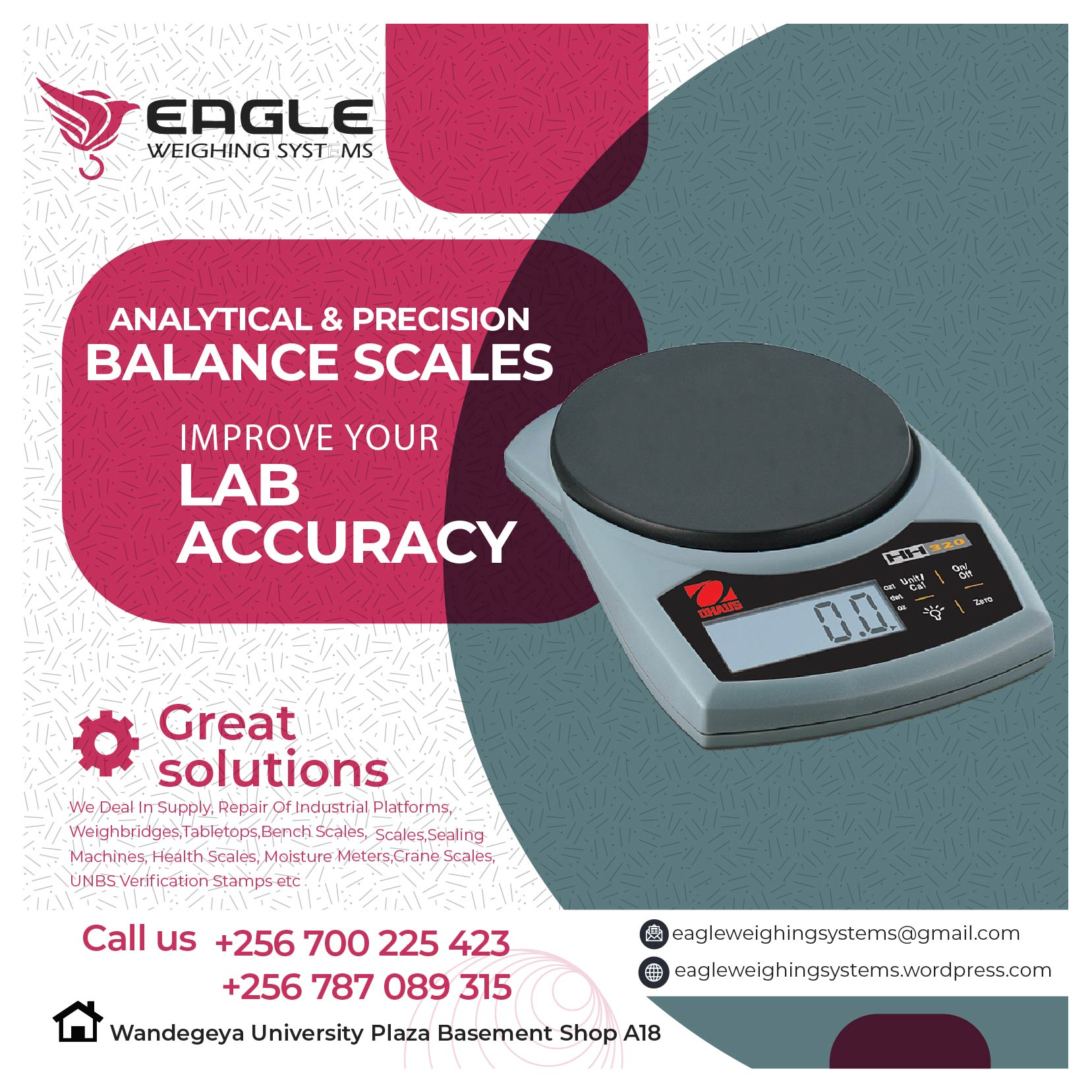 Table top Laboratory analytical digital weighing scales for'