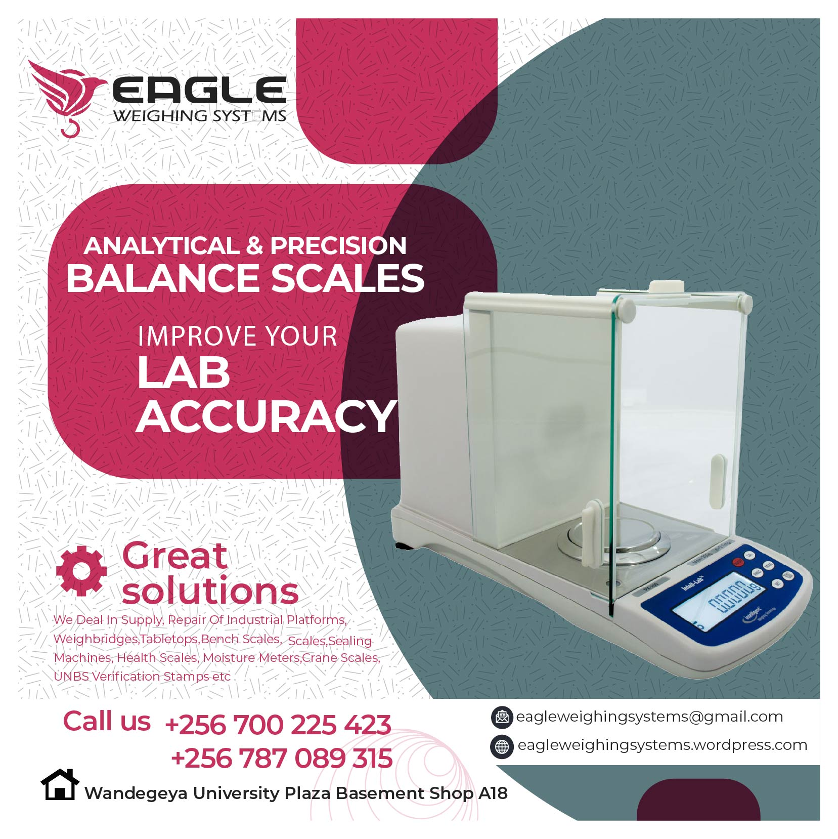 Laboratory analytical Table top digital weighing scales in K'