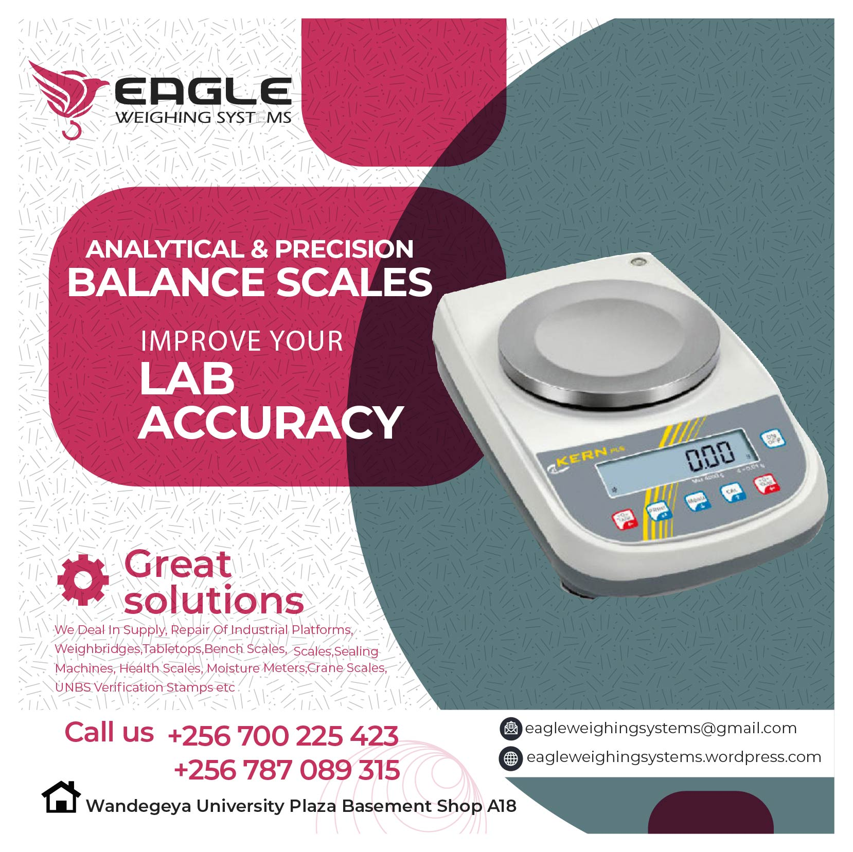 Table top electronic laboratory Scale Kampala Uganda'