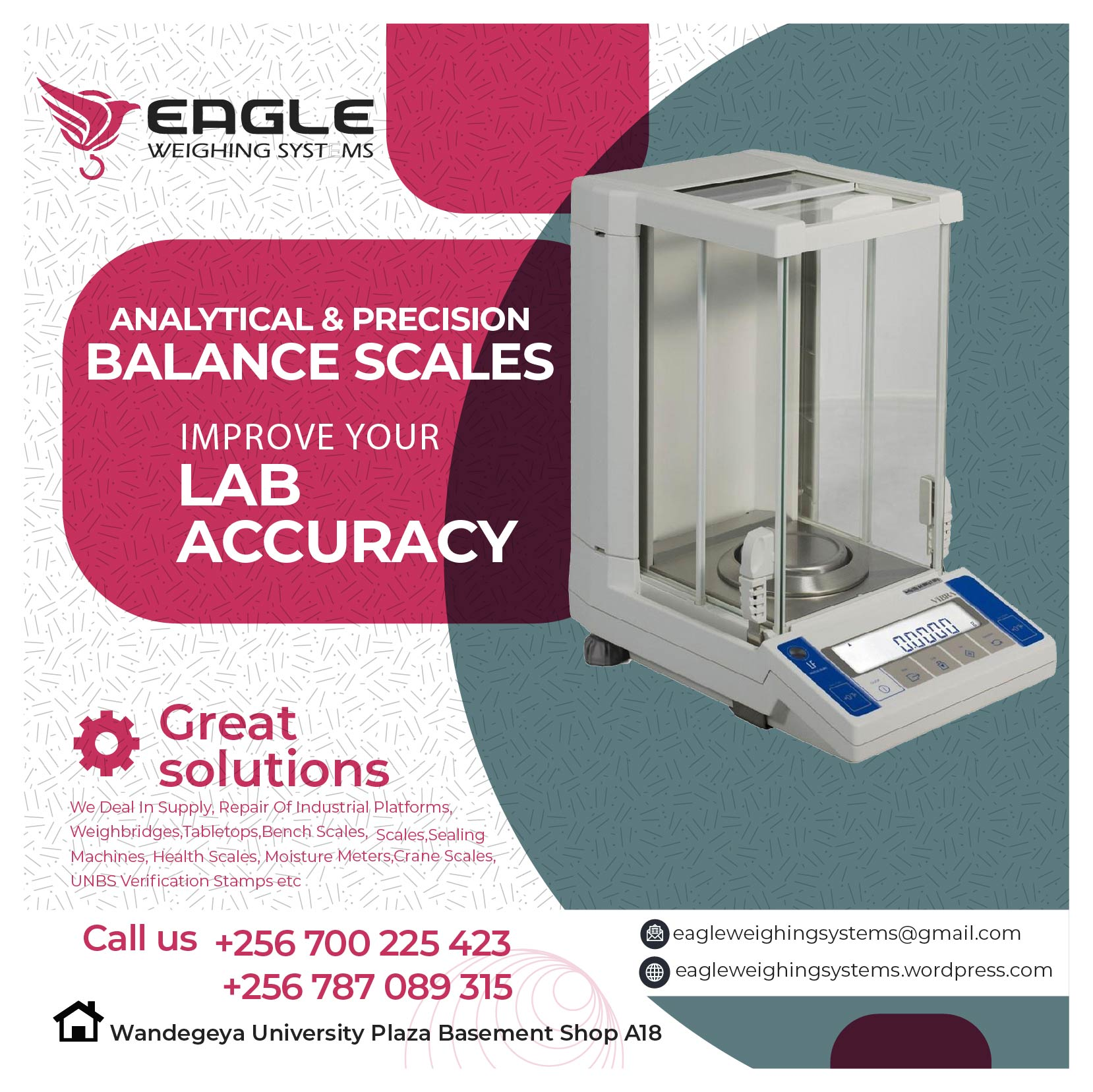 Electronic Weighing Scales for Laboratory analytical Kampala'