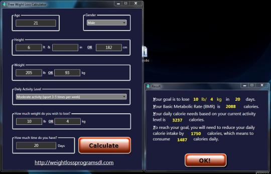 Weight Loss Calculator'