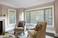 2 inches Gray Faux Wood Blinds
