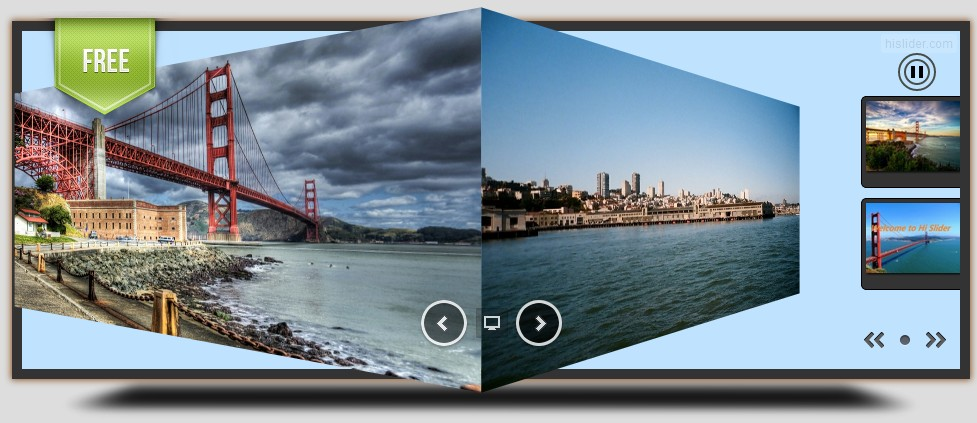 free jQuery HTML5 Slider Created in Hi Slider