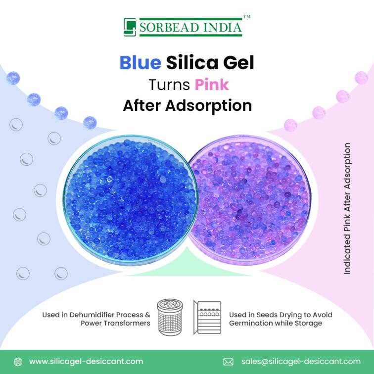 Blue silica gel beads'