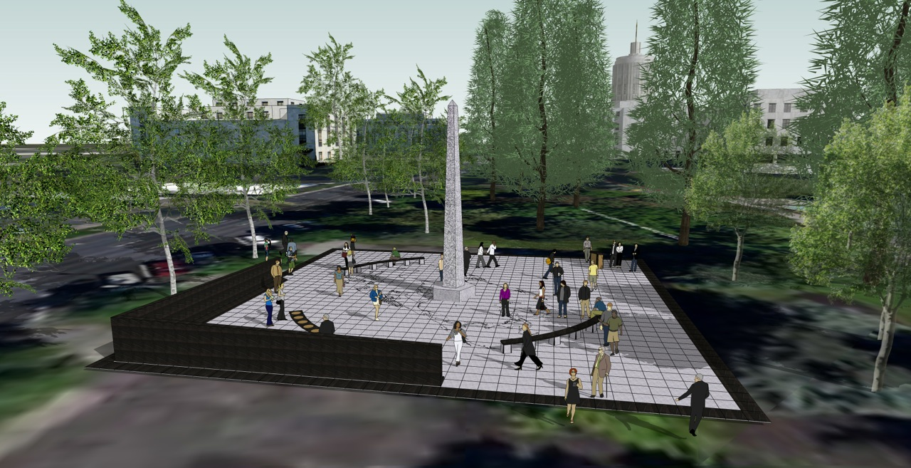 Rendering of Oregon's WWII Memorial'
