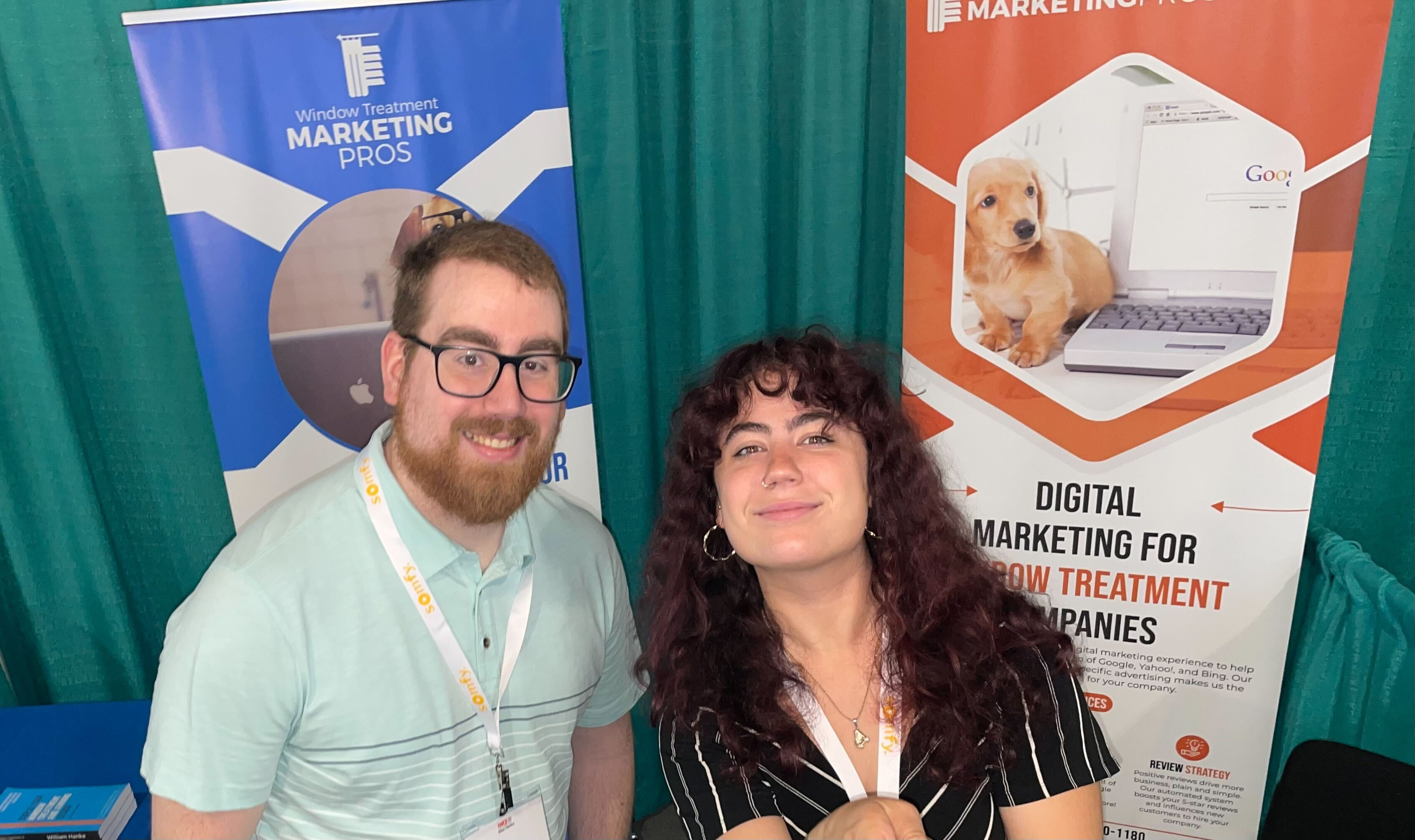 Amber and Rian at the Window Treatment Marketing Conference'