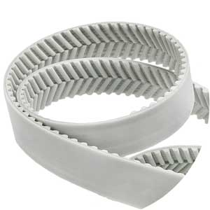 helical offset tooth belt