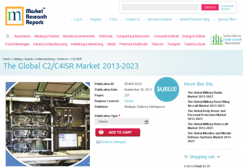 The Global C2/C4ISR Market 2013-2023'