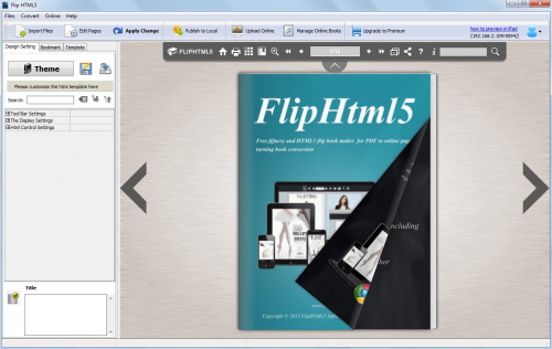 Flip HTML5, free flip book maker'