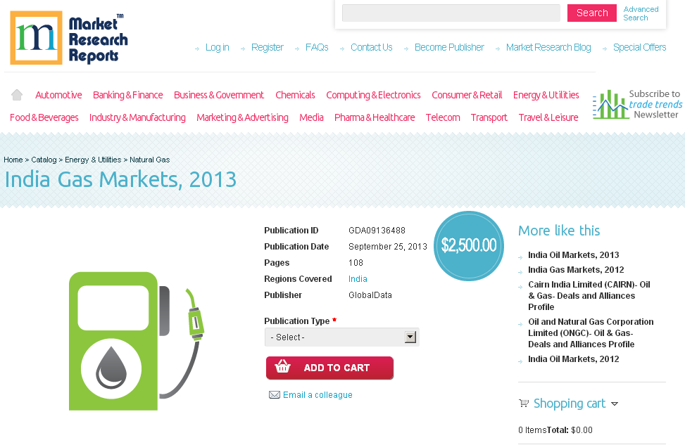 India Gas Markets 2013'
