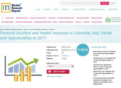 Personal Accident and Health Insurance in Colombia 2017'