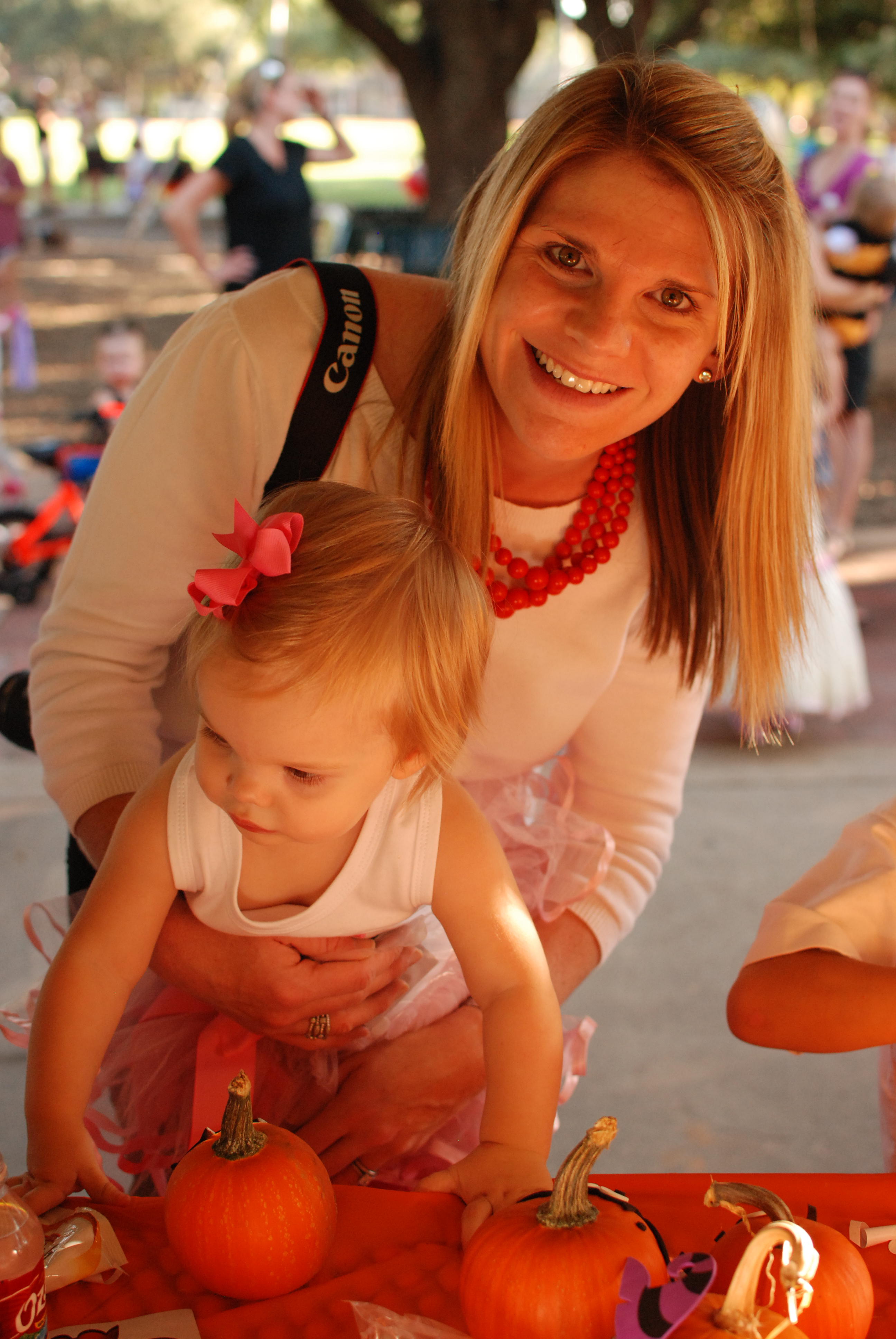 Ashley & Ella Wilson Decorate Pumpkins at Last Year's Pa
