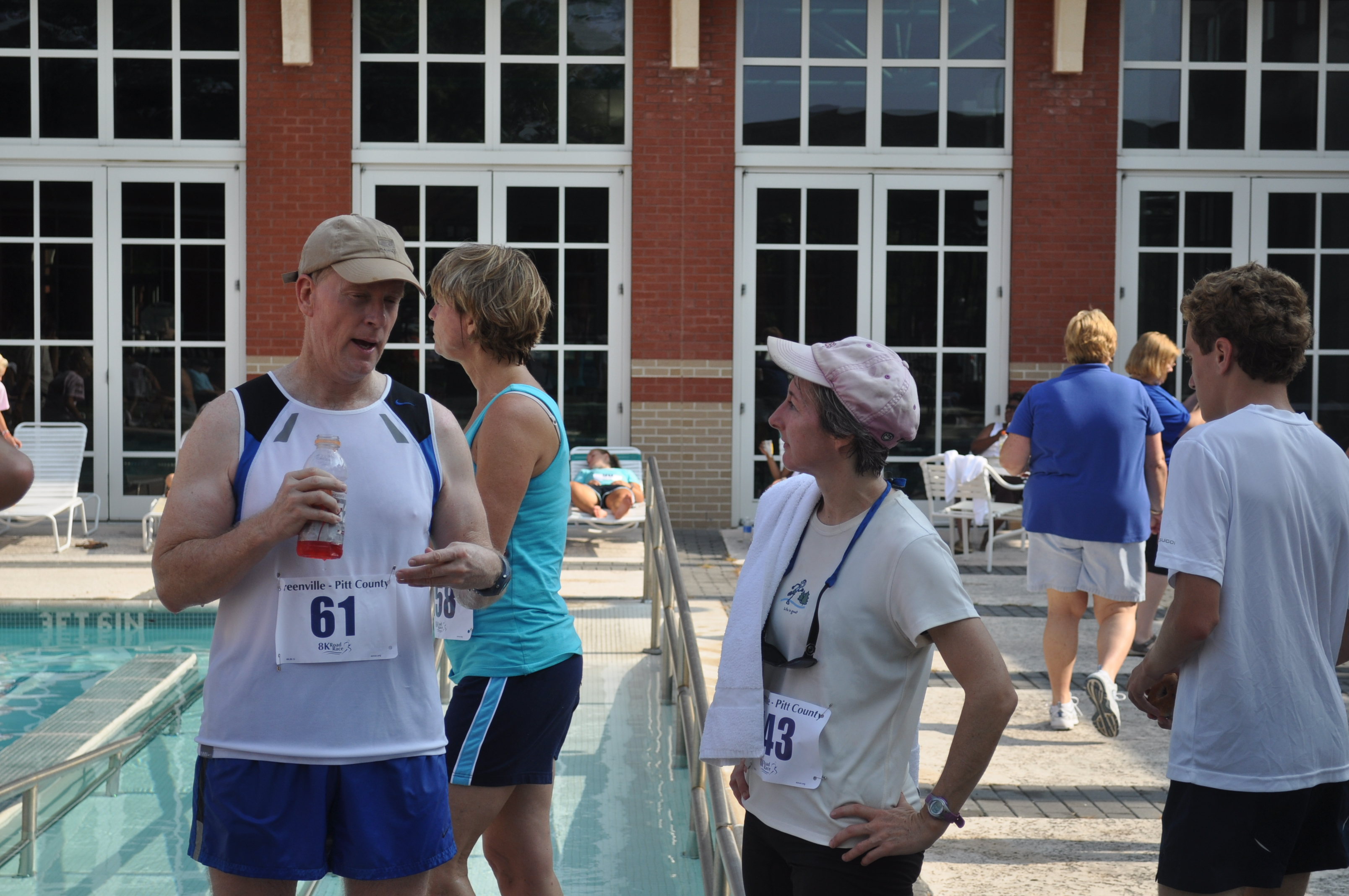 Enjoying the Pool After the Race'