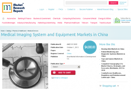 Medical Imaging System and Equipment Markets in China'