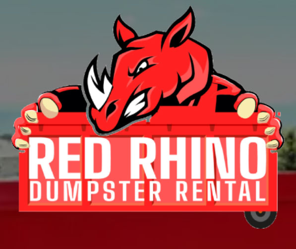 Red Rhino Dumpster Rental Company Logo'