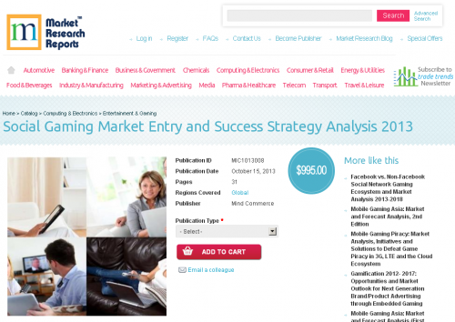 Social Gaming Market Entry &amp; Success Strategy Analysis 2'