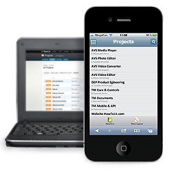 Teamlab Mobile Version of Projects