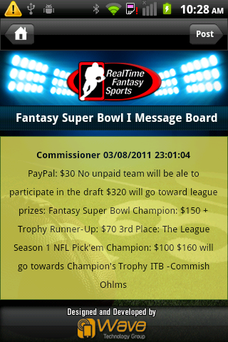 RTFS App Message Board'