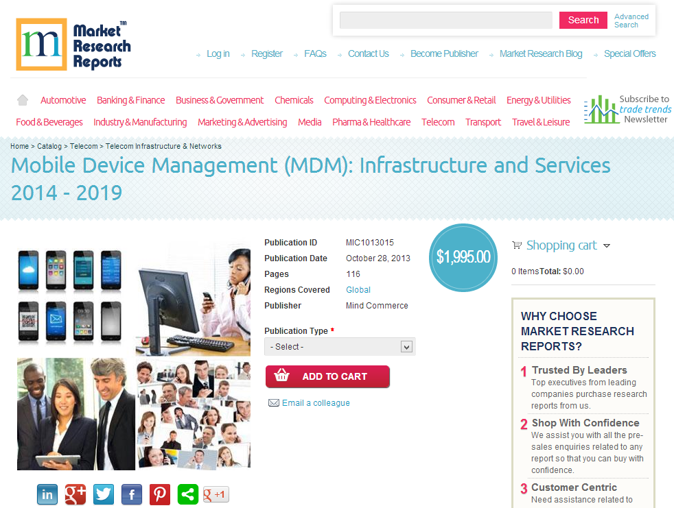 MDM Infrastructure and Services 2014 - 2019'