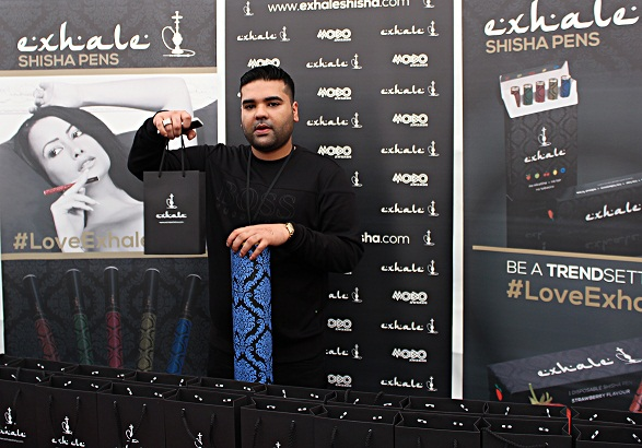 Naughty Boy at the Exhale Shisha stand at MOBO Awards 2013'