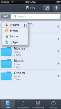 File Manager - Sort Folders'