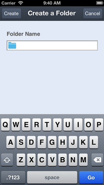 File Manager - Create Folders