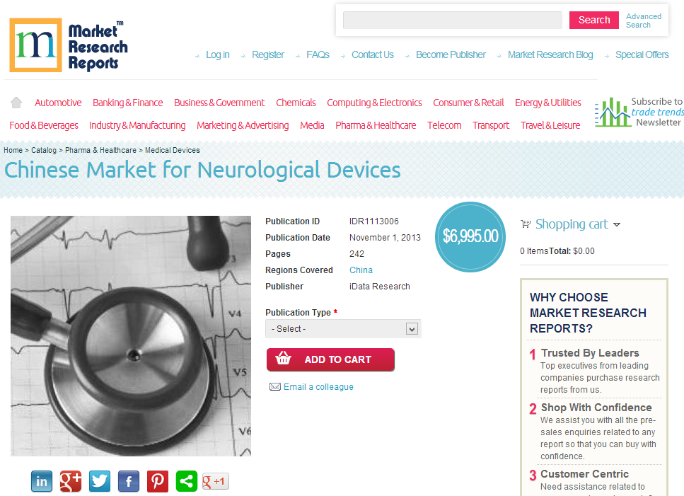 Chinese Market for Neurological Devices'