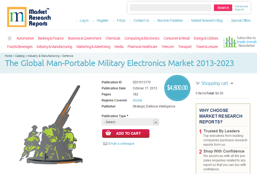 Global Man-Portable Military Electronics Market 2013-2023'