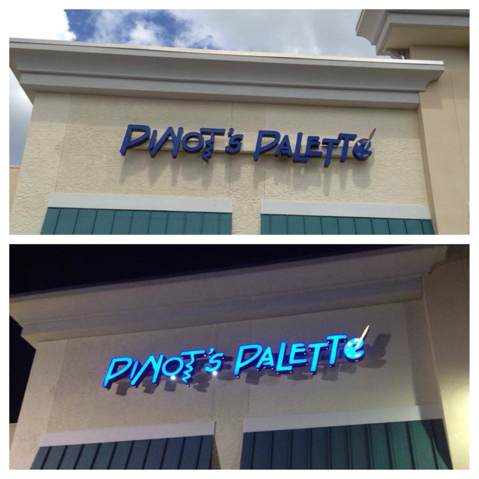 Pinot's Palette at day and night!'