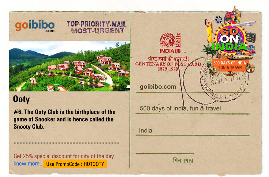 Goibibo.com Announces Discounts on Hotel Bookings in Ooty Ci'