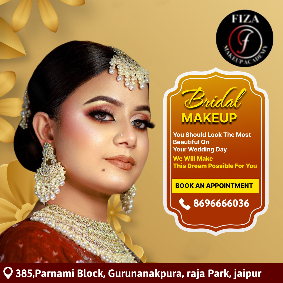 Fiza Makeup Academy; Best makeup institute in Jaipur'