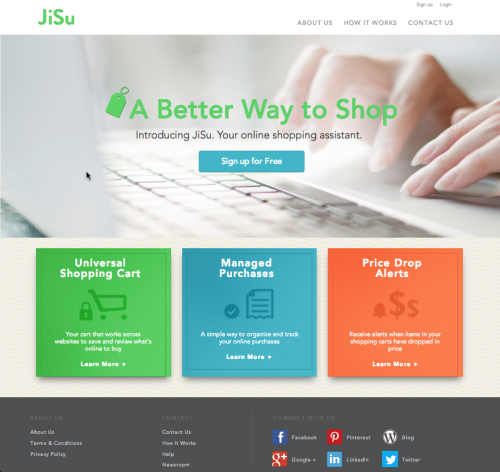 JiSu Homepage Screen'