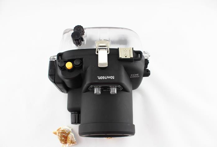 Canon 600D underwater housing top'