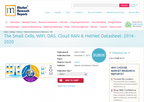 Small Cells, WiFi, DAS, Cloud RAN &amp; HetNet Datasheet: 20'