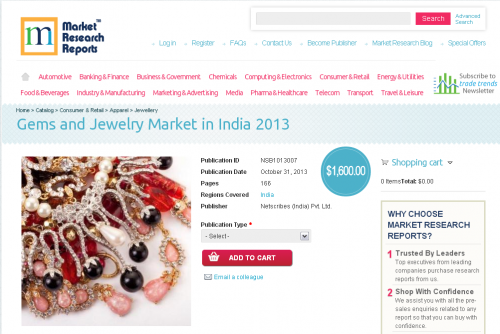 Gems and Jewelry Market in India 2013'