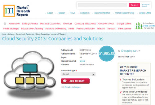 Cloud Security 2013: Companies and Solutions'