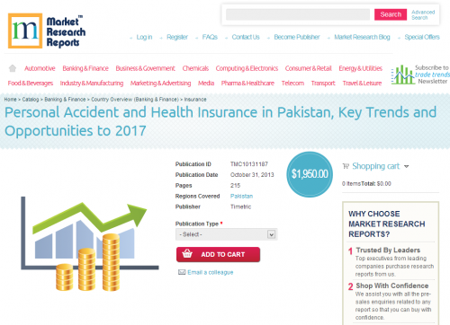 Personal Accident and Health Insurance in Pakistan'