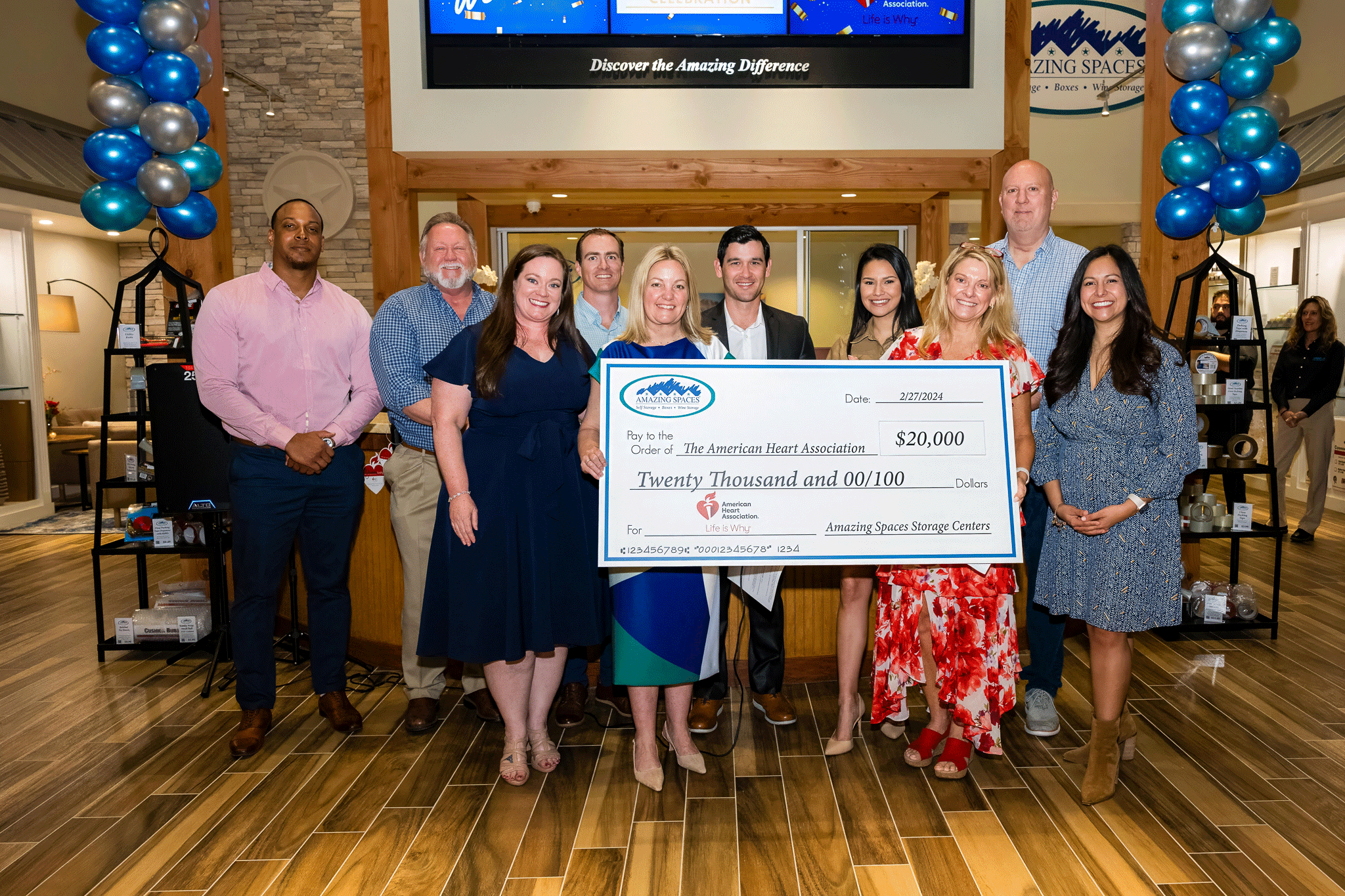 Amazing Spaces® Storage Centers Raises $20,000 for t'