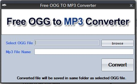 Convert Ogg to mp3'