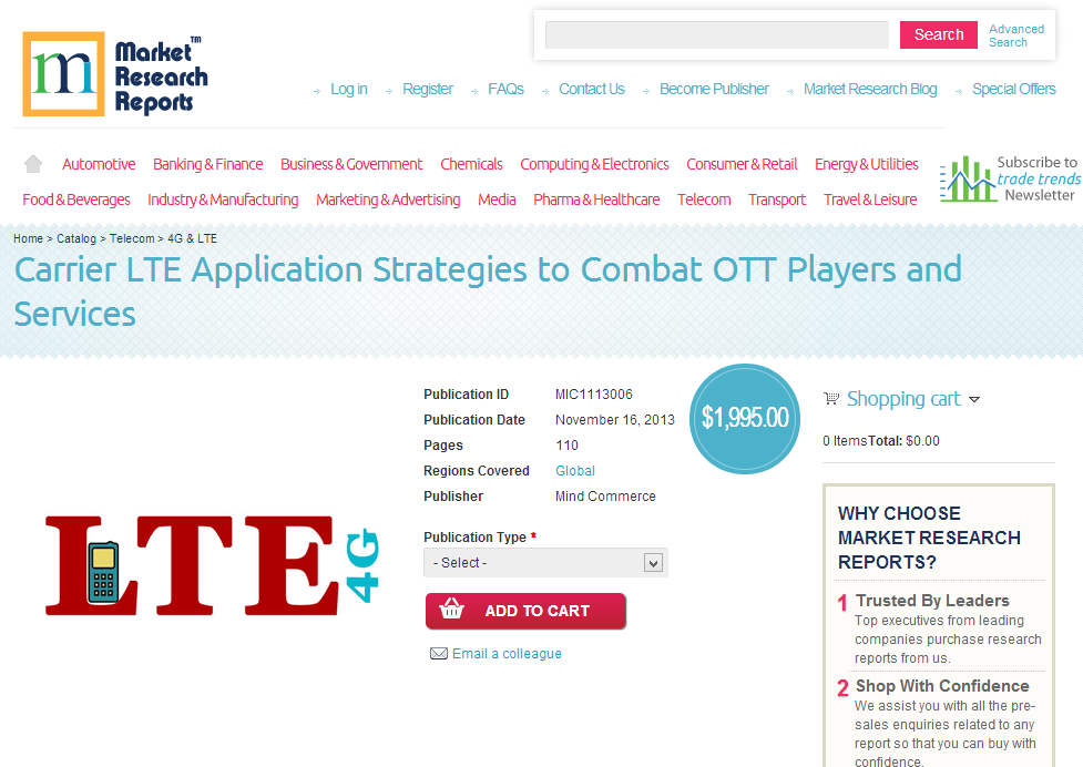 Carrier LTE Application Strategies to Combat OTT Players'