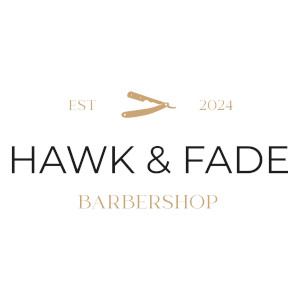 Hawk & Fade Barbershop Logo