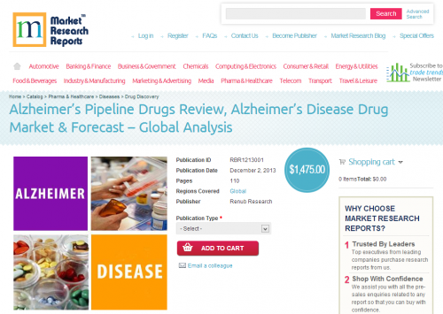 Alzheimer&amp;rsquo;s Disease Drug Market and Forecast'