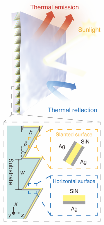 Schematic of the angularly asymmetric spectrally selective t'